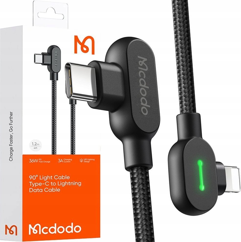 Kabel USB Mcdodo USB-C - Lightning 1 m Czarny