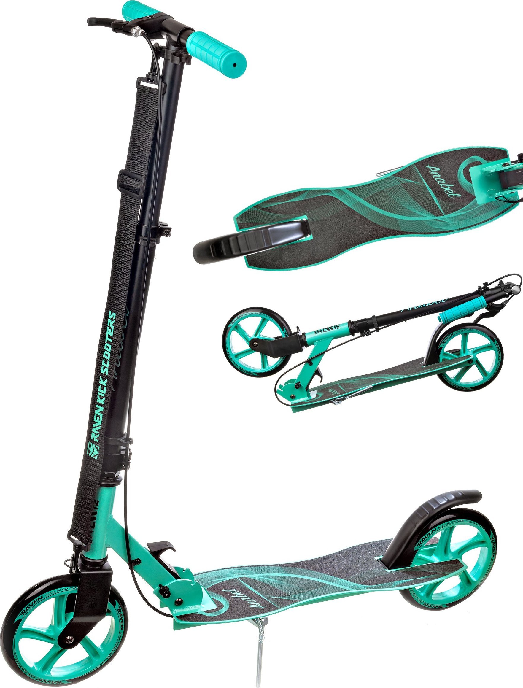 Hulajnoga RAVEN RAVEN Anabel Czarno-miętowy