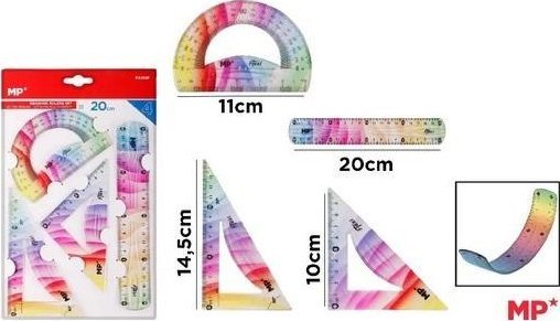 Zestaw geometryczny wielokolorowy 4el