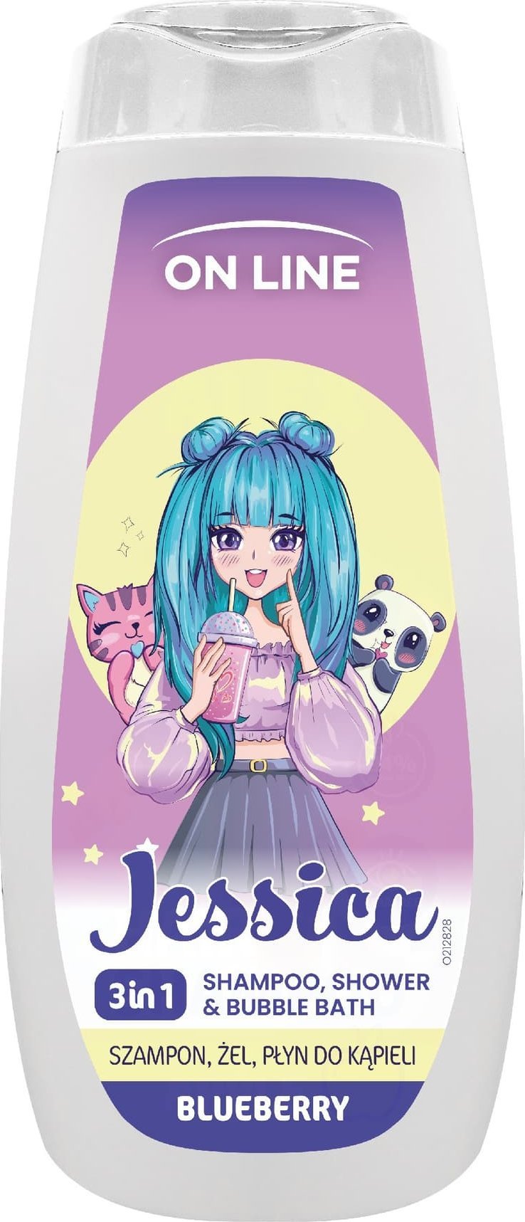 Forte Sweeden ON LINE KIDS Jessica 3w1 Szampon, żel, płyn do kąpieli - Blueberry 400 ml