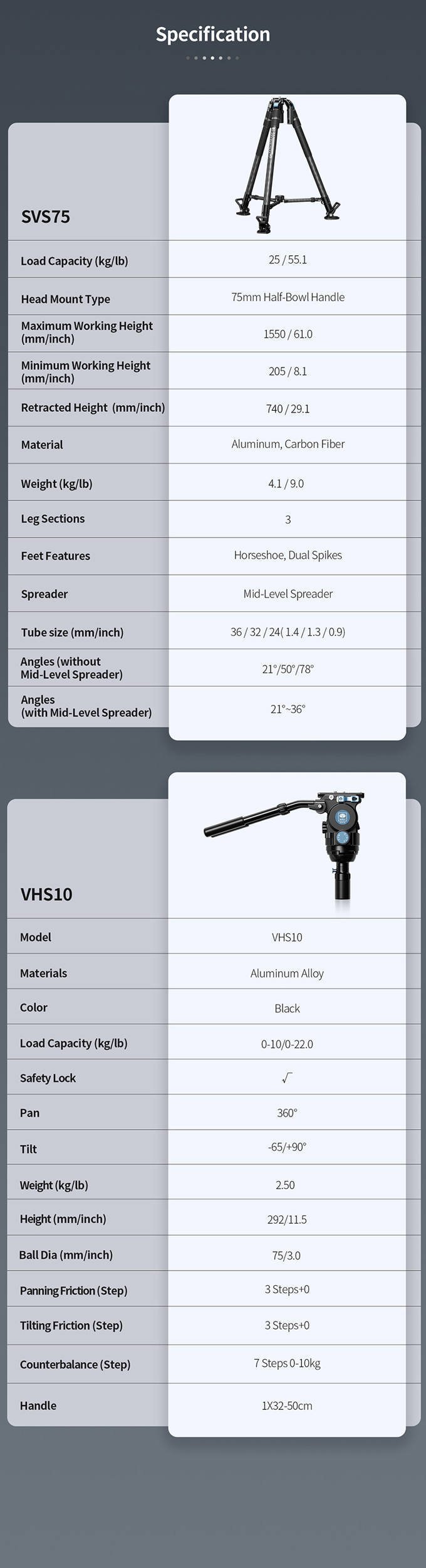 Statyw Sirui Sirui Pro Video Tripod Kit Rapid SVS75+VHS10
