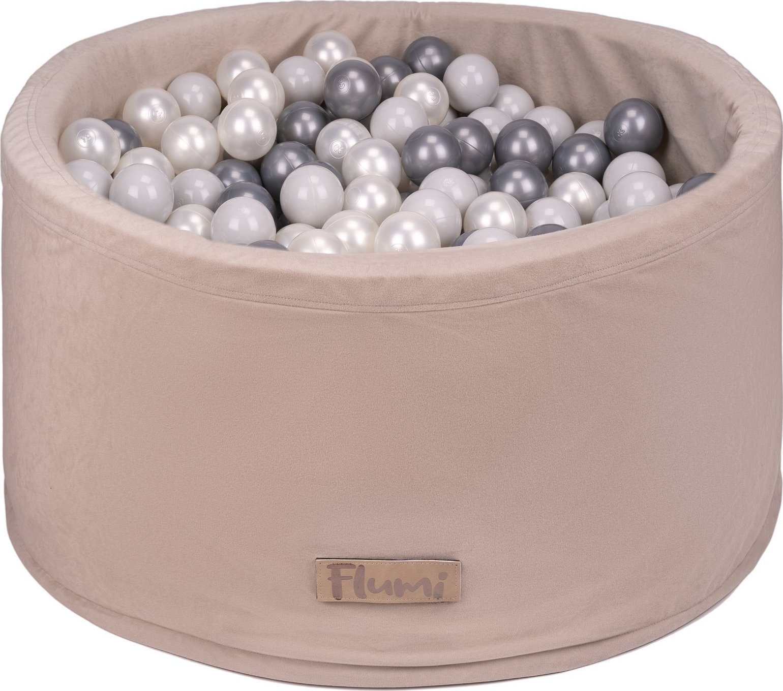 Blomster Suchy basen BEŻ + PIŁKI SREBRNE-SZARE-PERŁOWE