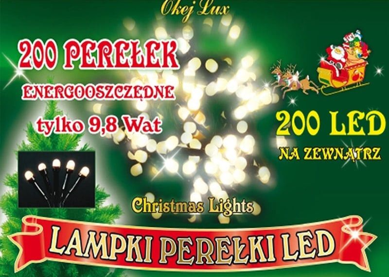 Lampki choinkowe Multimix.pl 200 LED białe ciepłe