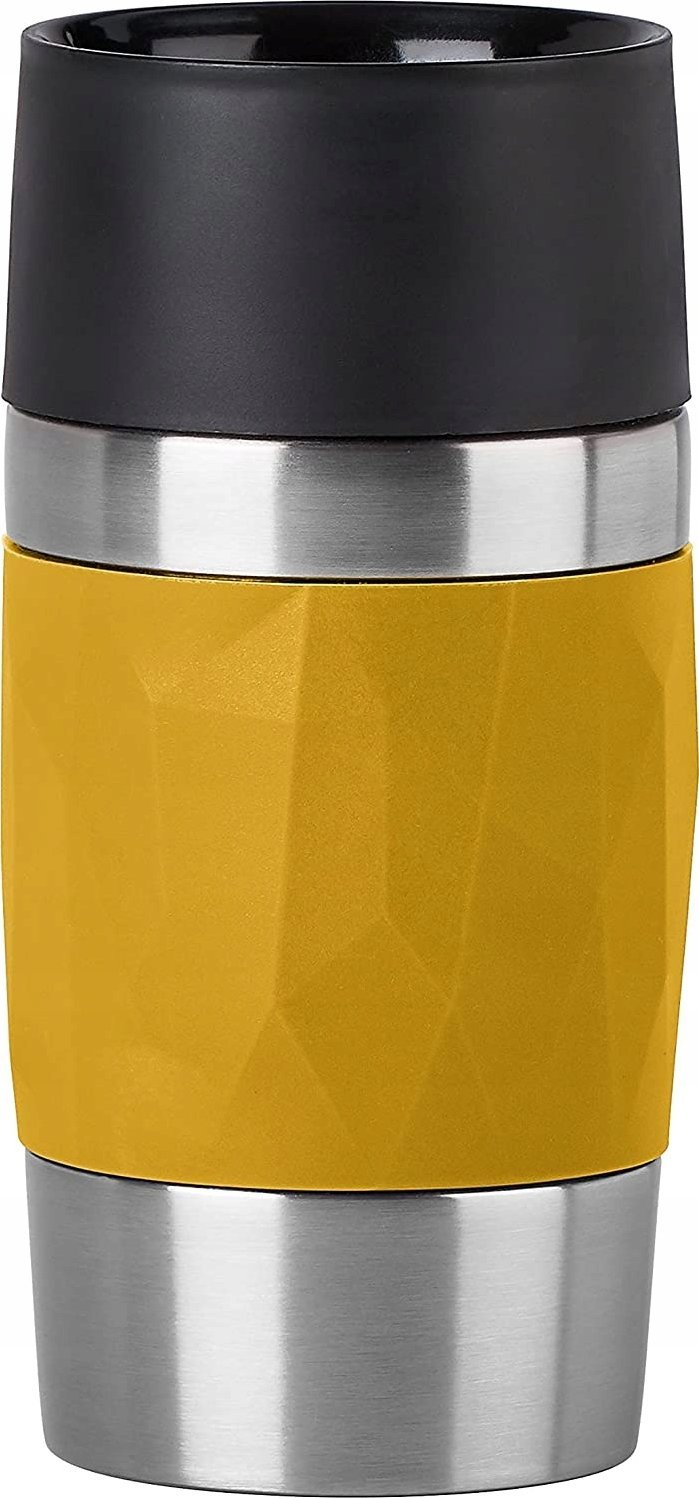Emsa Emsa TRAVEL MUG Compact thermal mug (yellow/stainless steel, 0.3 liters, screw cap)