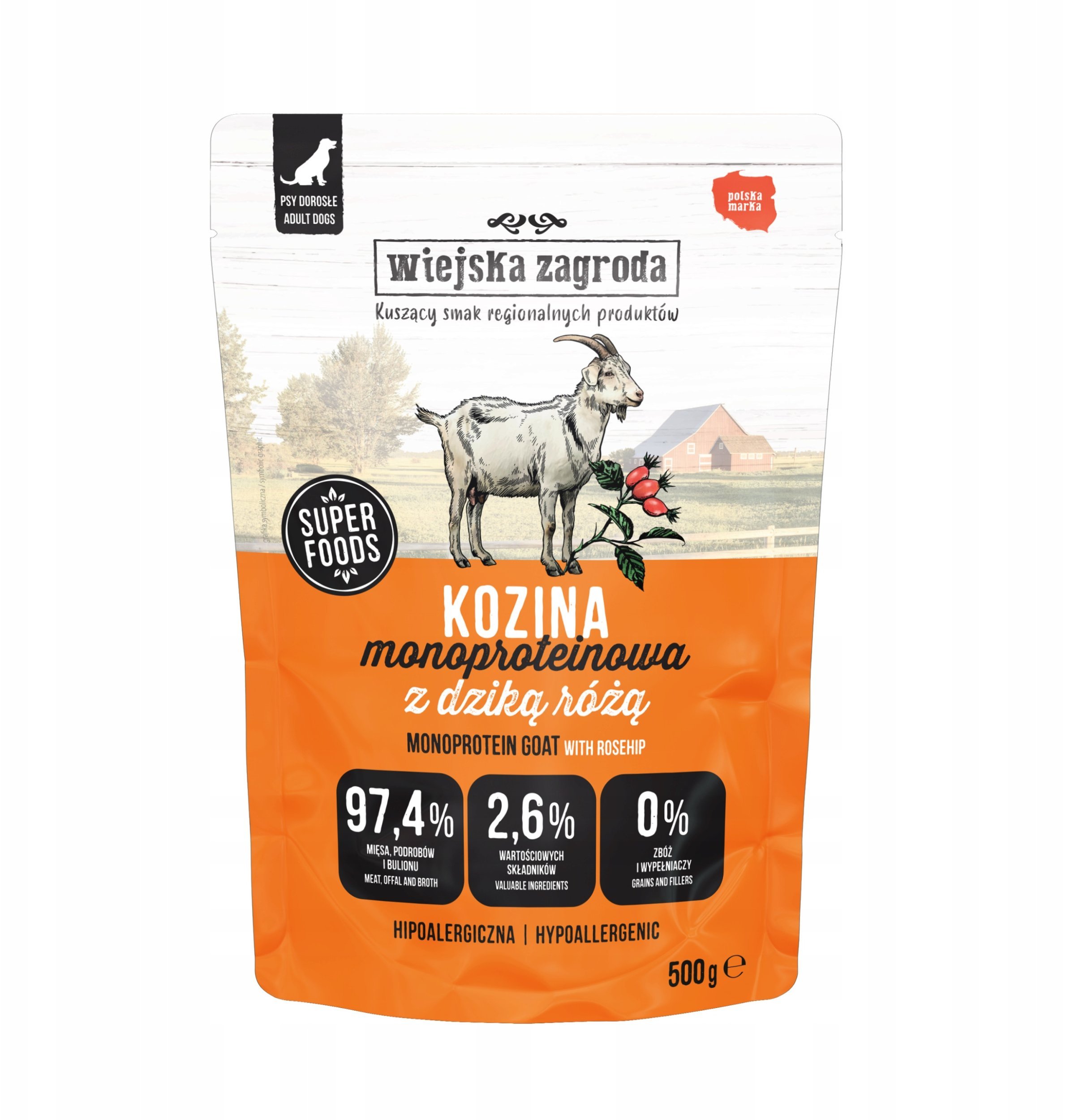 Wiejska Zagroda Monobiałkowa z kozą 500g