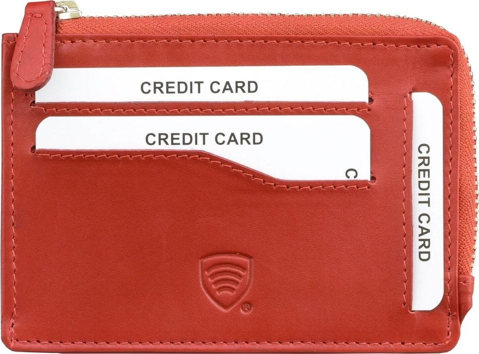 KORUMA Czerwony portfel na karty antyRFID (KUK-28TPR) Uniwersalny