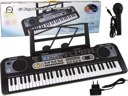LeanToys Keyboard z mikrofonem czarny