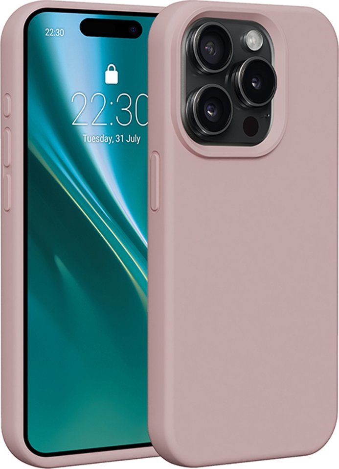 Etteri Nakładka Etteri Silicone Case do iPhone 15 Pro 6,1" jasnoróżowa