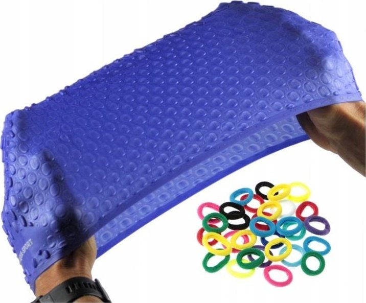 Aqua-Sport CZEPEK PŁYWACKI SILIKONOWY NA DŁUGIE WŁOSY BASEN