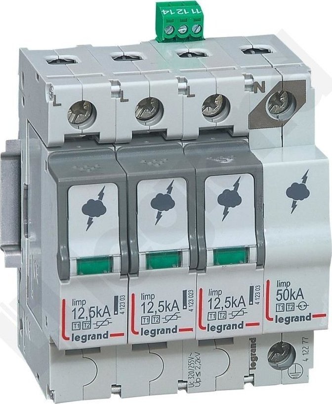 Legrand Ogranicznik przepięć T1+T2 12,5/60 3P+N