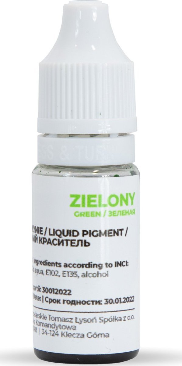 Honey Therapy Barwnik do mydła zielony 10ml kreatywne pudełko (BM08.) - BM08.