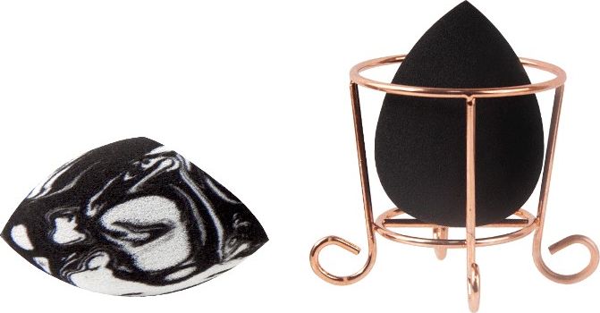 Donegal DONEGAL ZESTAW DO MAKIJAŻU Gąbki Blending (2szt.)+ koszyczek 1op.