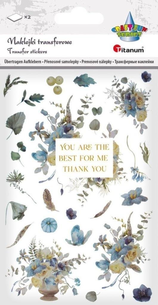 Apli Kids Naklejki transferowe Kwiaty niebieskie 2 plansze