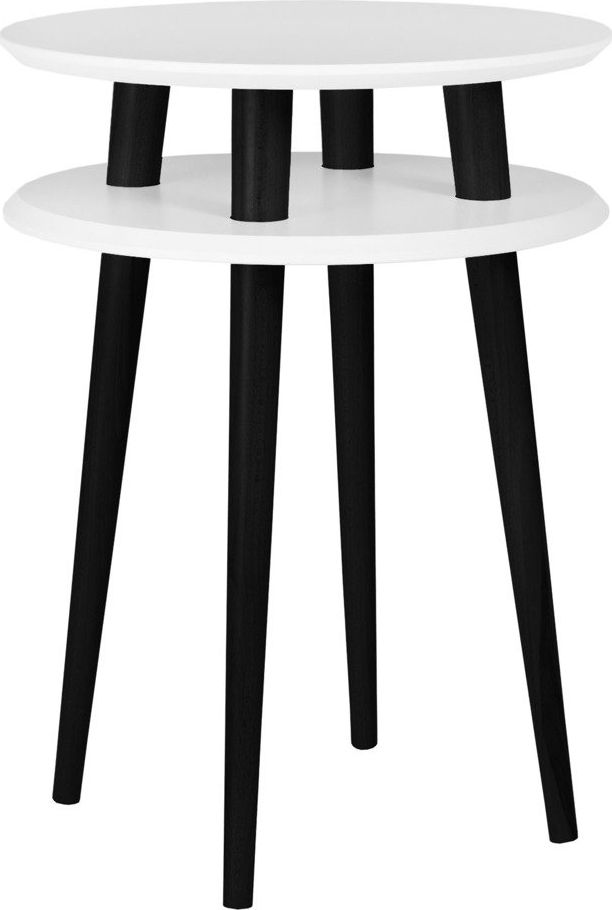 Ragaba Stolik kawowy UFO HIGH 45x45 biały/czarny