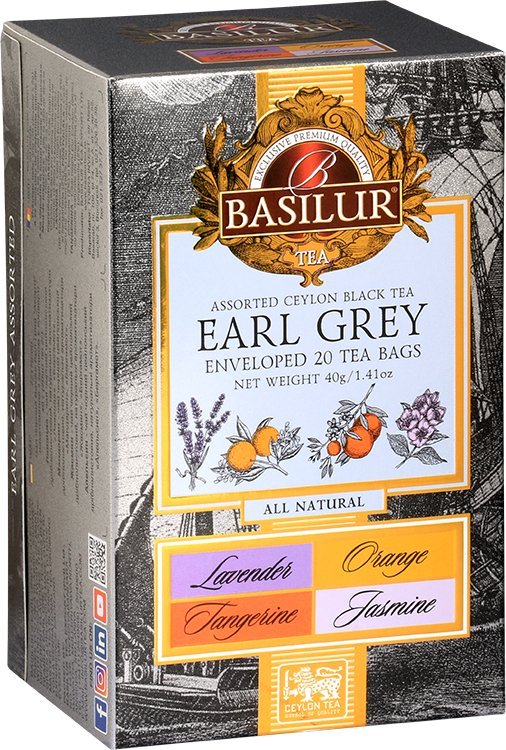 Basilur Basilur EARL GREY czarna herbata 4 SMAKI 20x2g