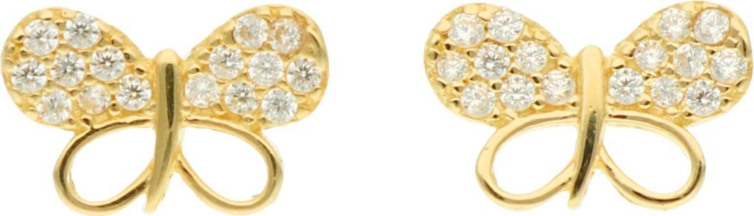 Rosanto Złote kolczyki motyle na sztyft 585 14k