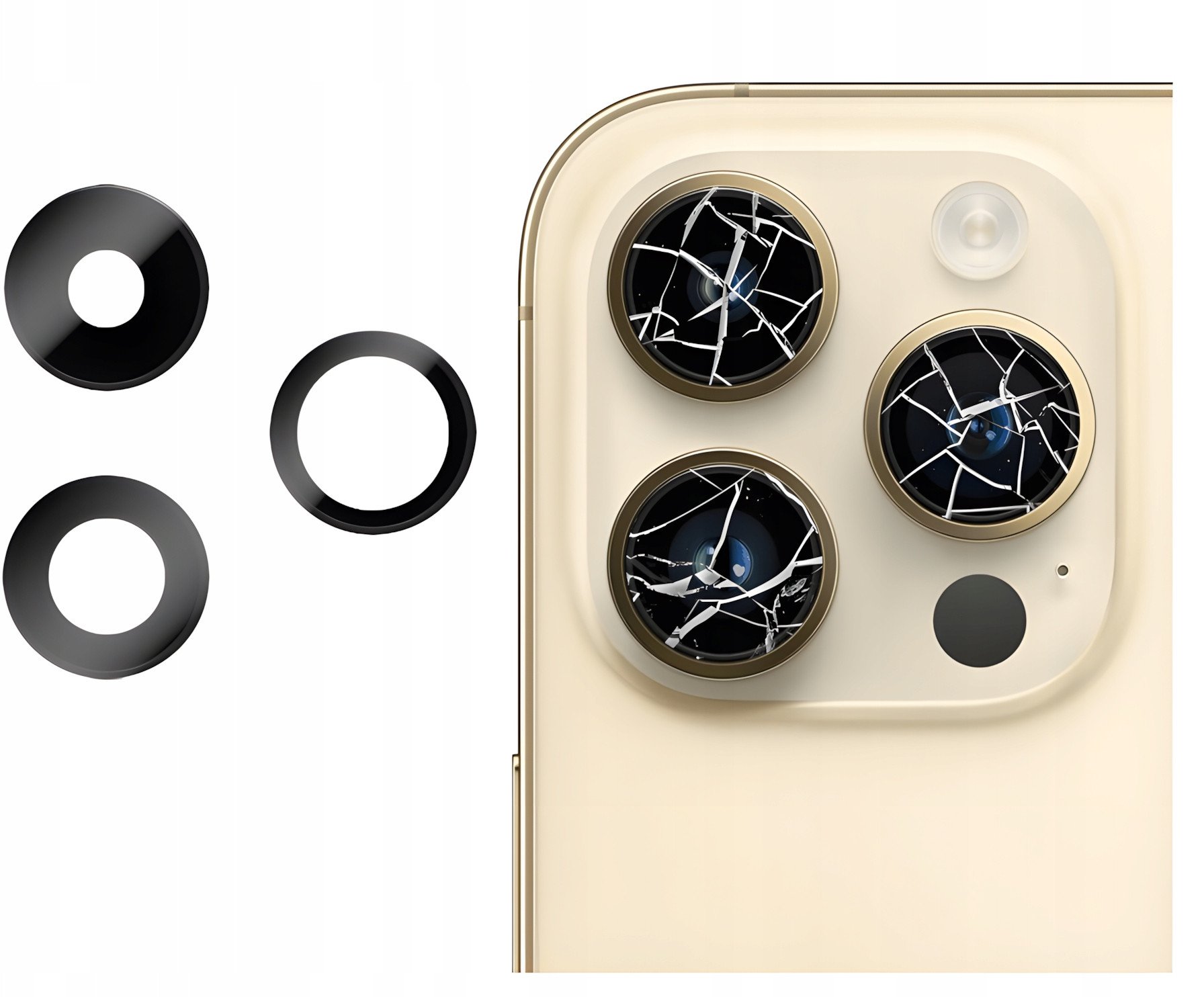 SZYBKA SZKŁO PREMIUM OSŁONA APARATU KLEJ DO IPHONE 14 PRO A2890 A2650