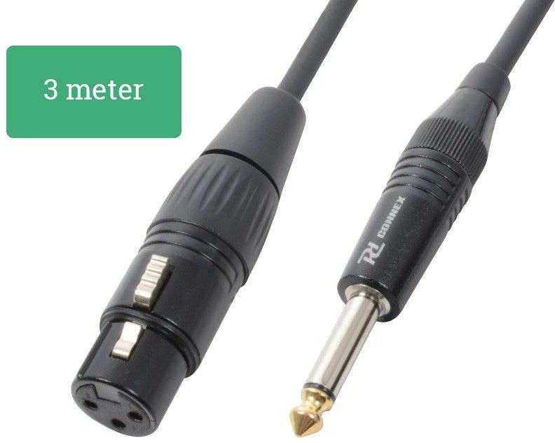 Kabel PD Connex XLR (żeński) - Jack 6.3mm 3m one size