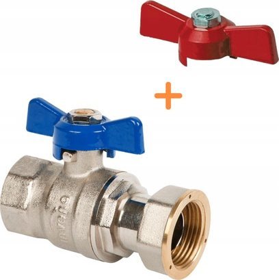 UN ZAWÃR KULOWY PROSTY Z PÃÅÅRUB. N/CZ Z MOTYL 1/2'' TYP CIÄÅ»KI