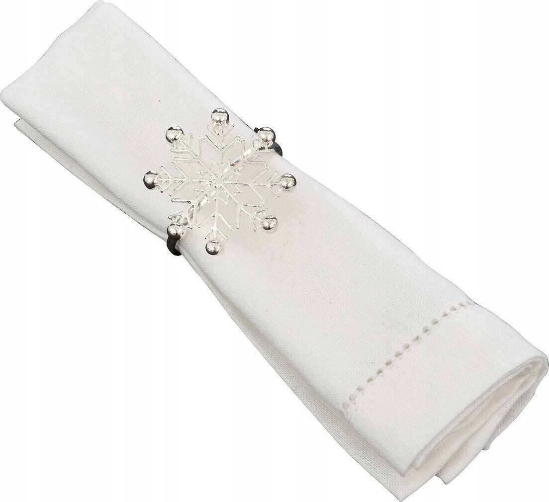 Atmosphera Komplet obrączek na serwetki, płatek śniegu, 2 sztuki