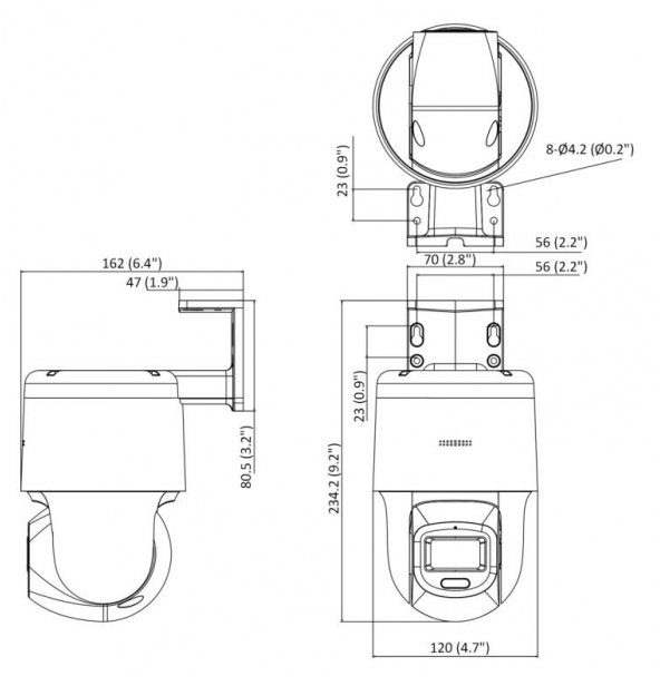 Hilook Ptz-N2C200C-De(F0)(O-Std), Kamera Ip Wewnętrzna I Zewnętrzna (327000807)