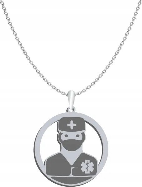 Radziszewska Jewellery Naszyjnik Ratownik Medyczny srebro GRAWER GRATIS