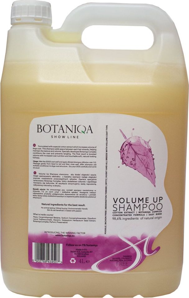 Botaniqa Botaniqa Show Line Volume Up Shampoo - szampon dodający objętości szacie 4l uniwersalny