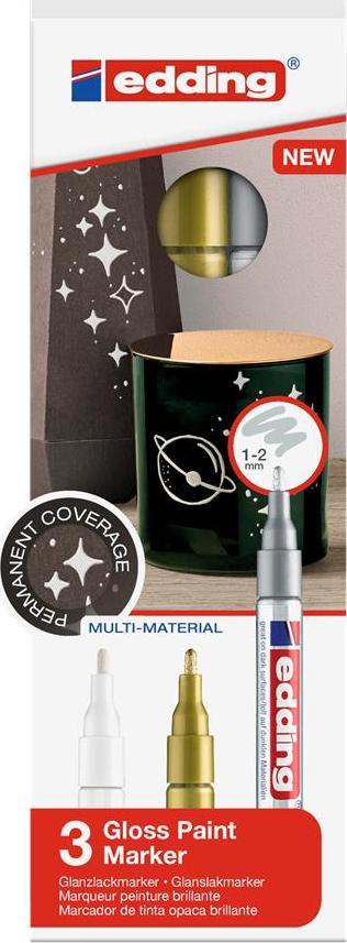Edding MARKERY OLEJOWE EDDING KREATYWNE METALICZNE 3 SZTUKI