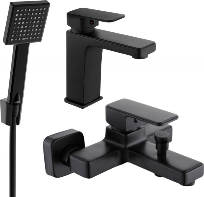 Mexen Mexen Cetus R45 zestaw wannowy, czarny - 744303R45-70