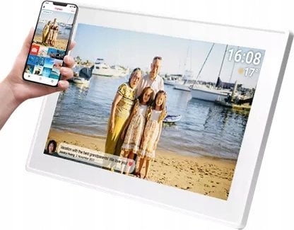 Ramka cyfrowa Denver Ramka na zdjęcia Denver z FRAMEO FHD 15.6" 16GB biała