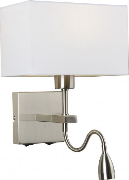 Kinkiet Italux Kinkiet ścienny biały Italux Norte LED WL-1122-2-BL-SN-RC-WH