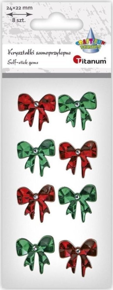 Slowmoose Kryształki samoprzylepne Kokardki 8szt