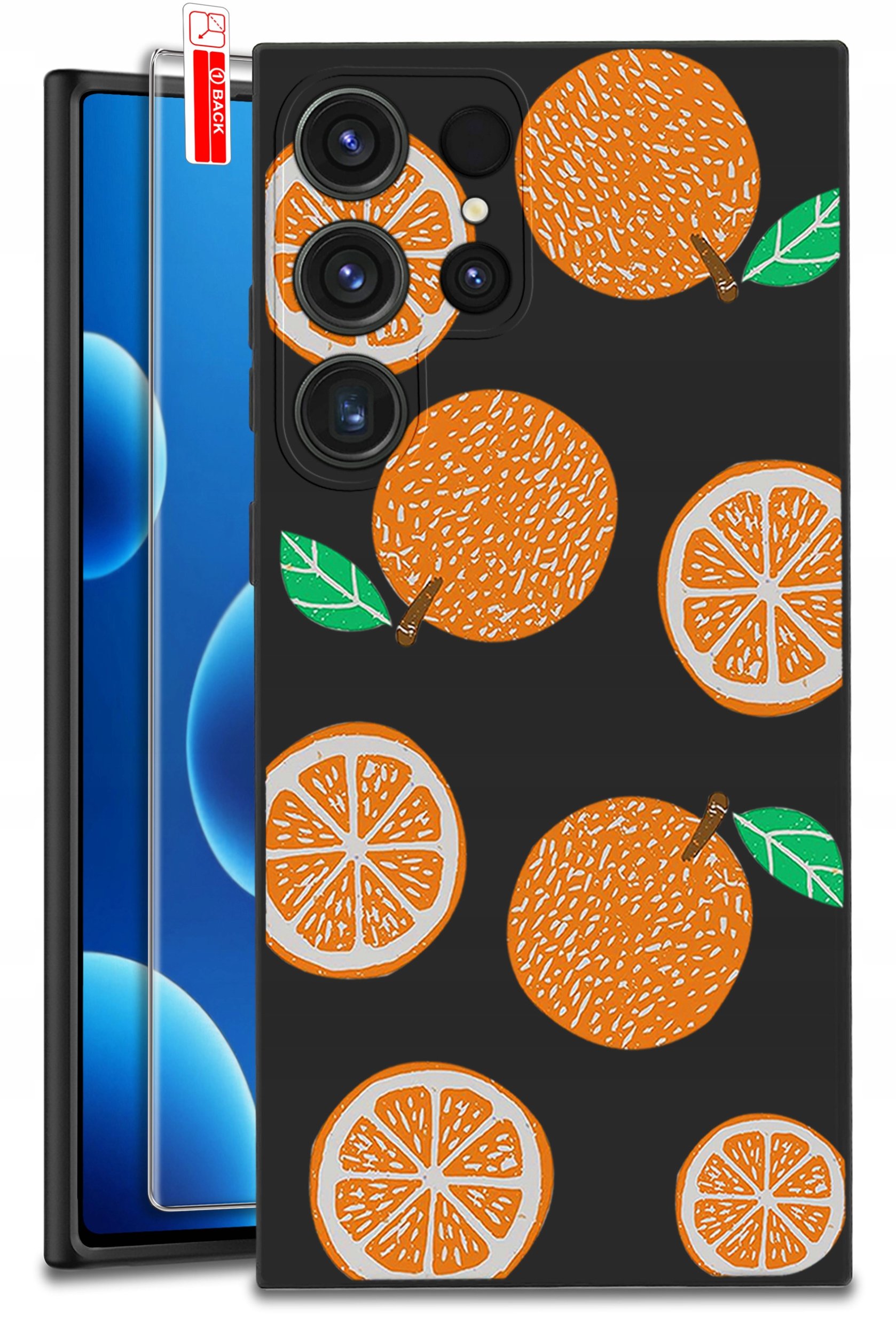 ETUI do Samsung Galaxy S24 Ultra | WZORY | SILIKONOWE MATT CASE + SZKŁO 9H