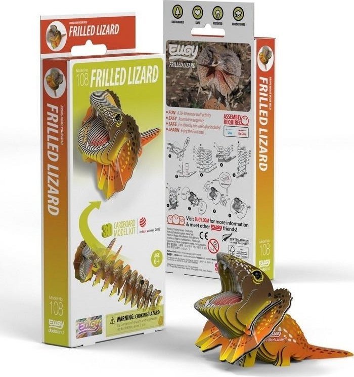 Jaszczurka Agama Kołnierzasta Eugy. Eko Układanka