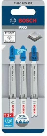 BOSCH T PRO METAL THIN SAW BLADE T121GFC 92 mm / 3 pcs.