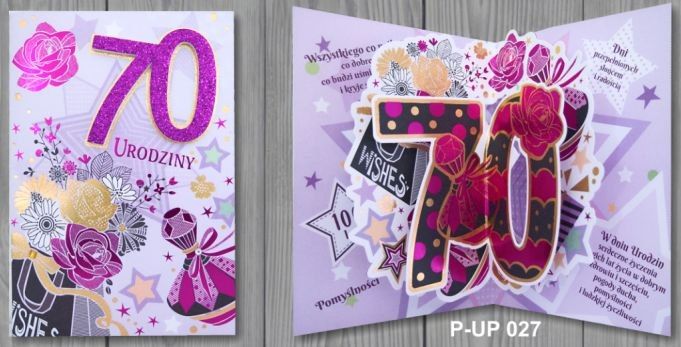 Panorama Kartki karnet Premium + koperta P-UP-027 "70-TKA" Panorama