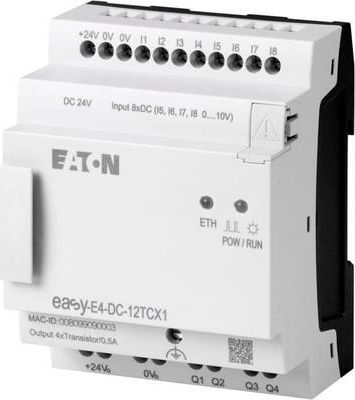 Eaton przekaźnik programowalny easyE4 24VDC 8DI, 4AI 4DO-T EASY-E4-DC-12TCX1 (197214)