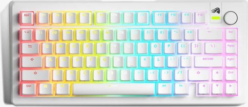 Klawiatura Glorious Glorious GMMK 3 75 % Custom Gaming-Tastatur - Pre-Built, ANSI (US), Fox Switches, weiß