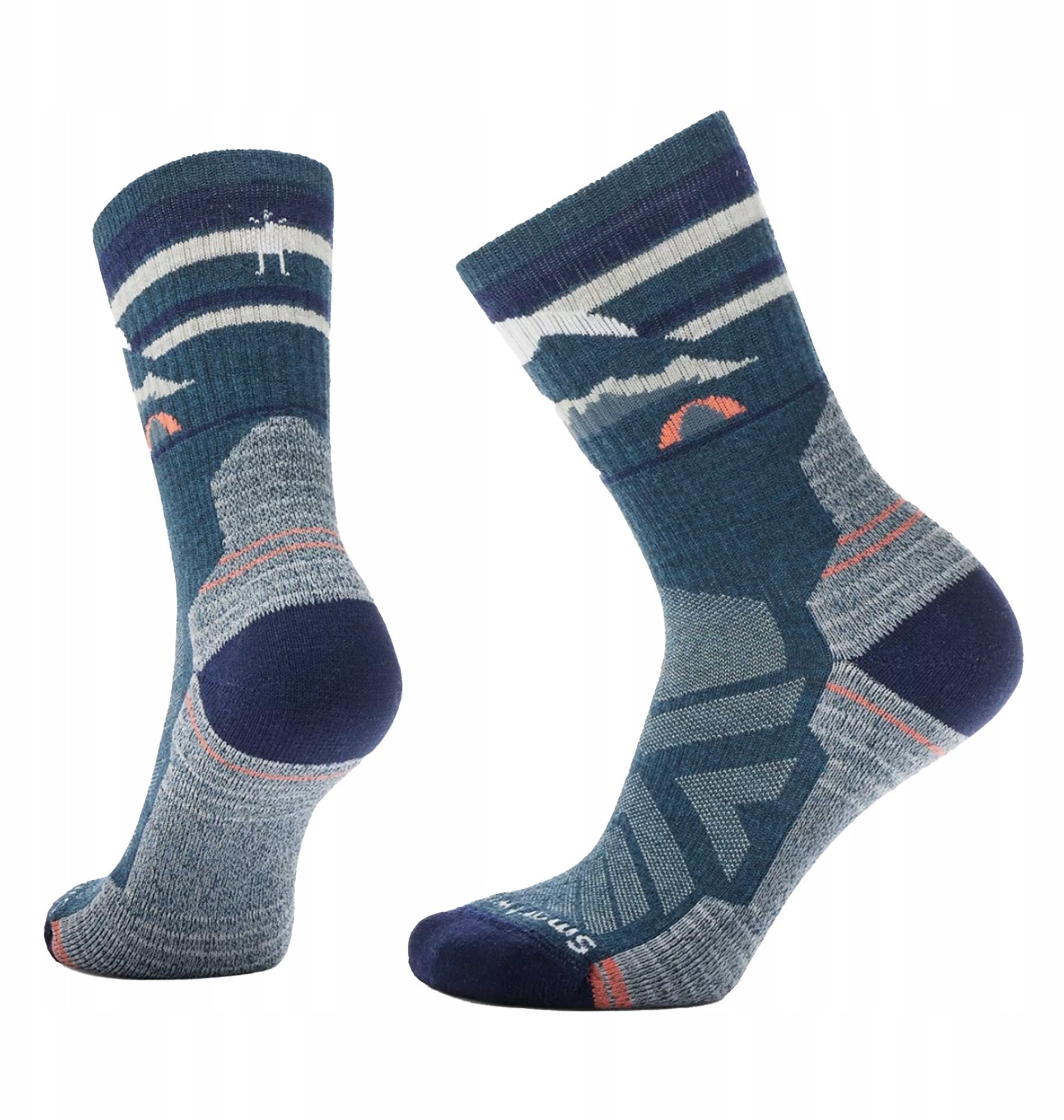 W'S Hike Light Cushion Mountain Moon Crew Socks, G74 | twilight blue, S