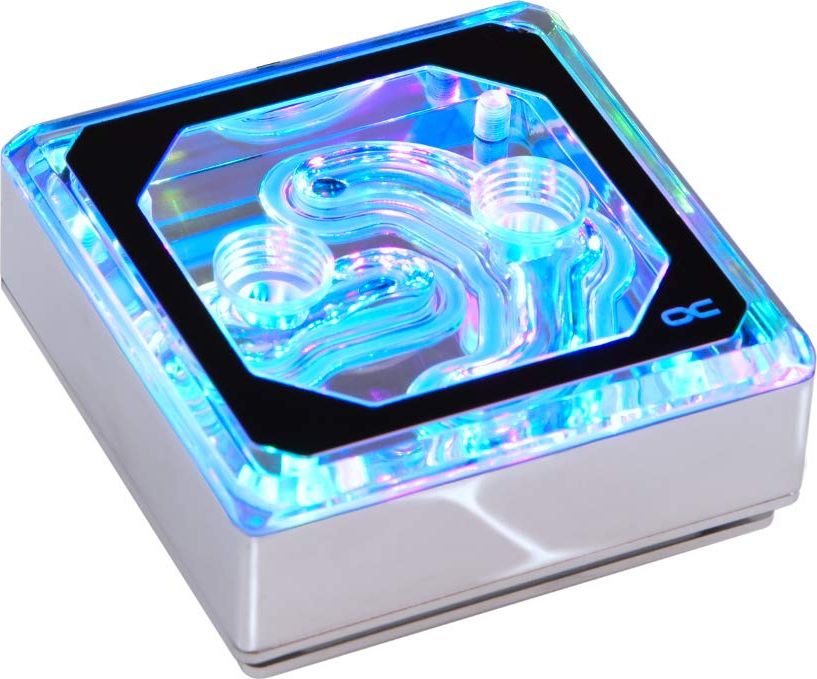 Alphacool Alphacools ice block XPX Aurora Edge Plexi Chrome, CPU cooler (transparent / chrome)