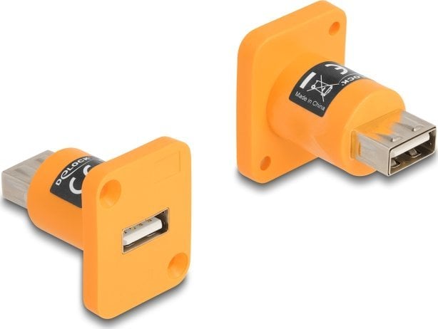 Delock DeLOCK 87999, USB 2.0 Type-A female, USB 2.0 Type-A female, Orange