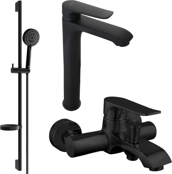 Mexen Mexen Pecos DS75 zestaw wannowy, czarny - 72713DS75-70