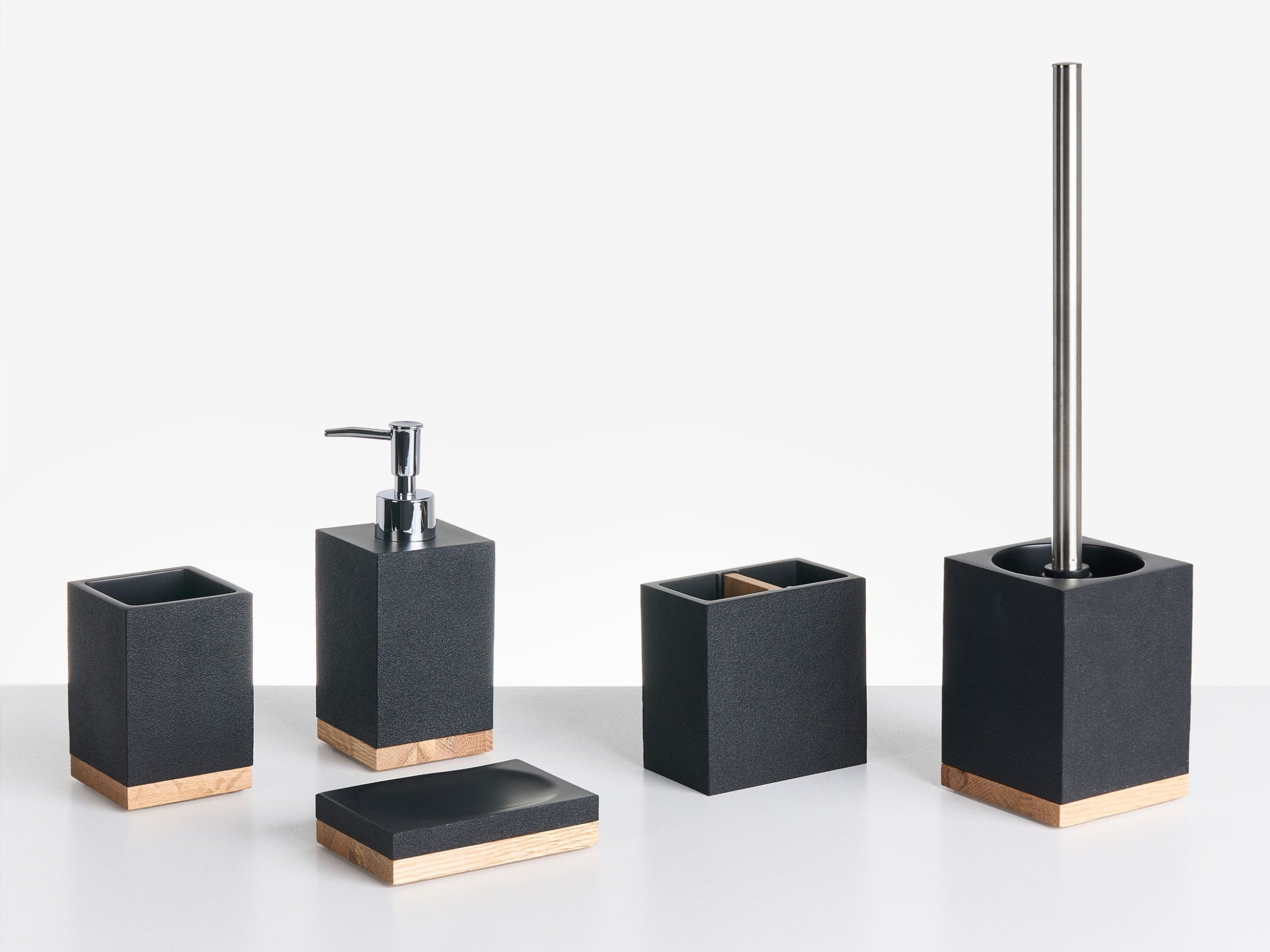 Zestaw akcesoriów łazienkowych 5 elementów TAPICHE Czarny