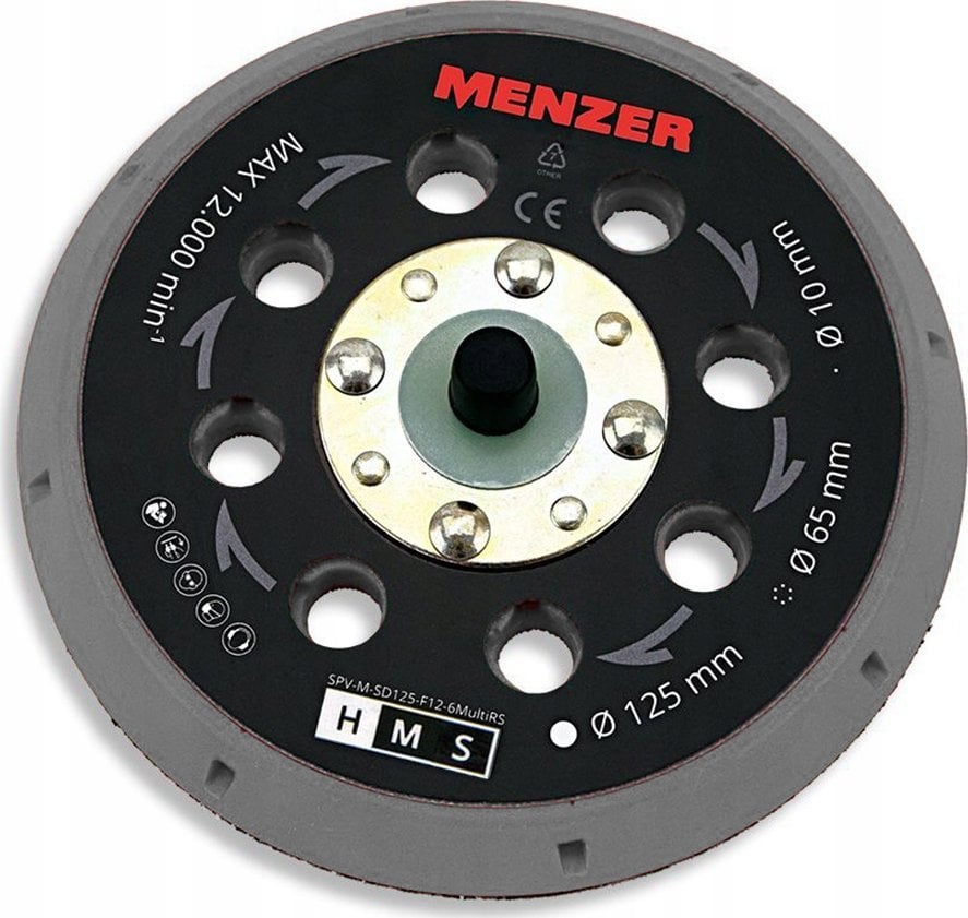 Menzer Wielootworowa tarcza szlifierska 125 mm do ETS - TWARDA