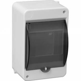 Pawbol Rozdzielnica modułowa 1x4 natynkowa z szybką dymną IP30 S-4 (C.2027)