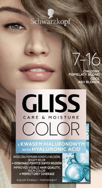 Schwarzkopf Schwarzkopf Gliss Color Krem koloryzujący nr 7-16 Chłodny Popielaty Blond 1op.