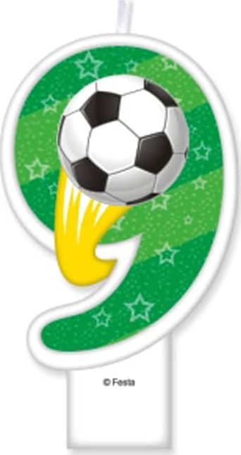 MK Świeczka cyferka Piłka Nożna - 9 - dziewięć uniwersalny