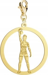 Radziszewska Jewellery Pozłacany Charms Kettlebell CrossFit DEDYKACJA