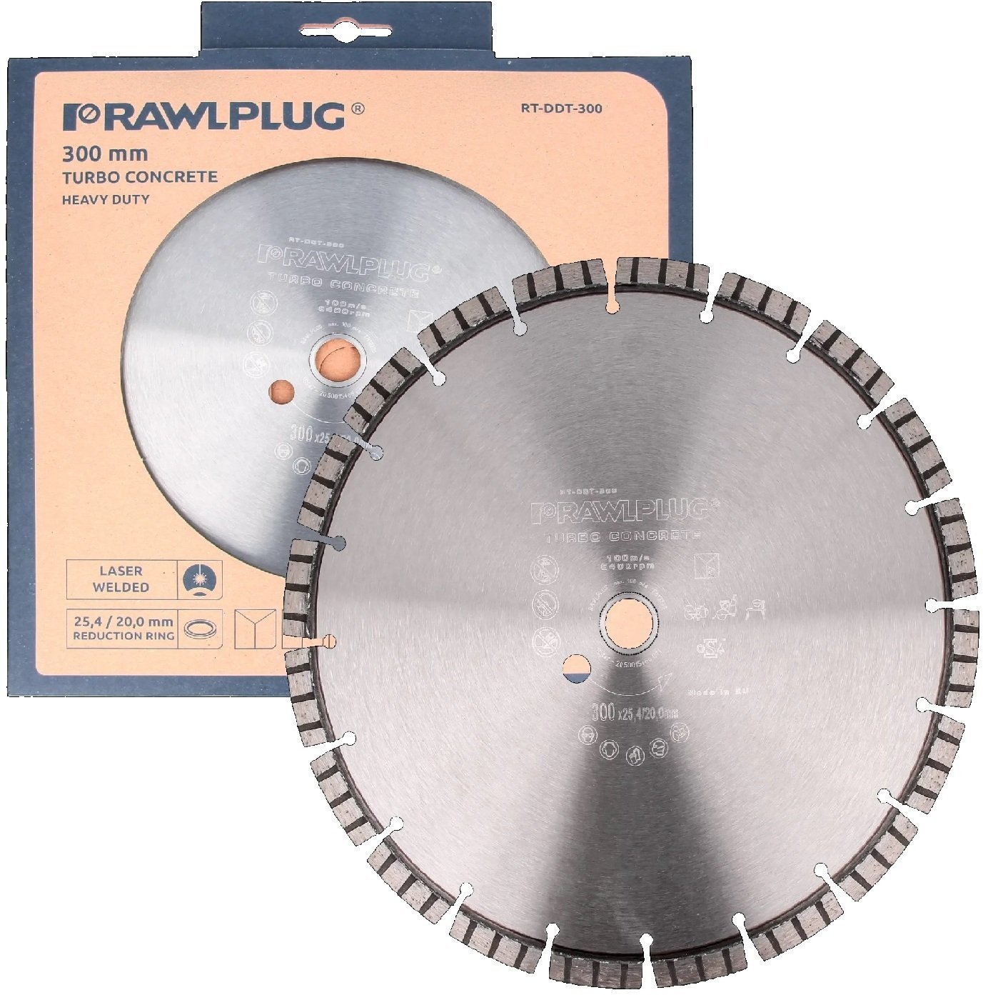300X25,4MM TURBO CONCRETE HEAVY DUTY TARCZA DIAMENTOWA RT-DDT-300 1 szt.