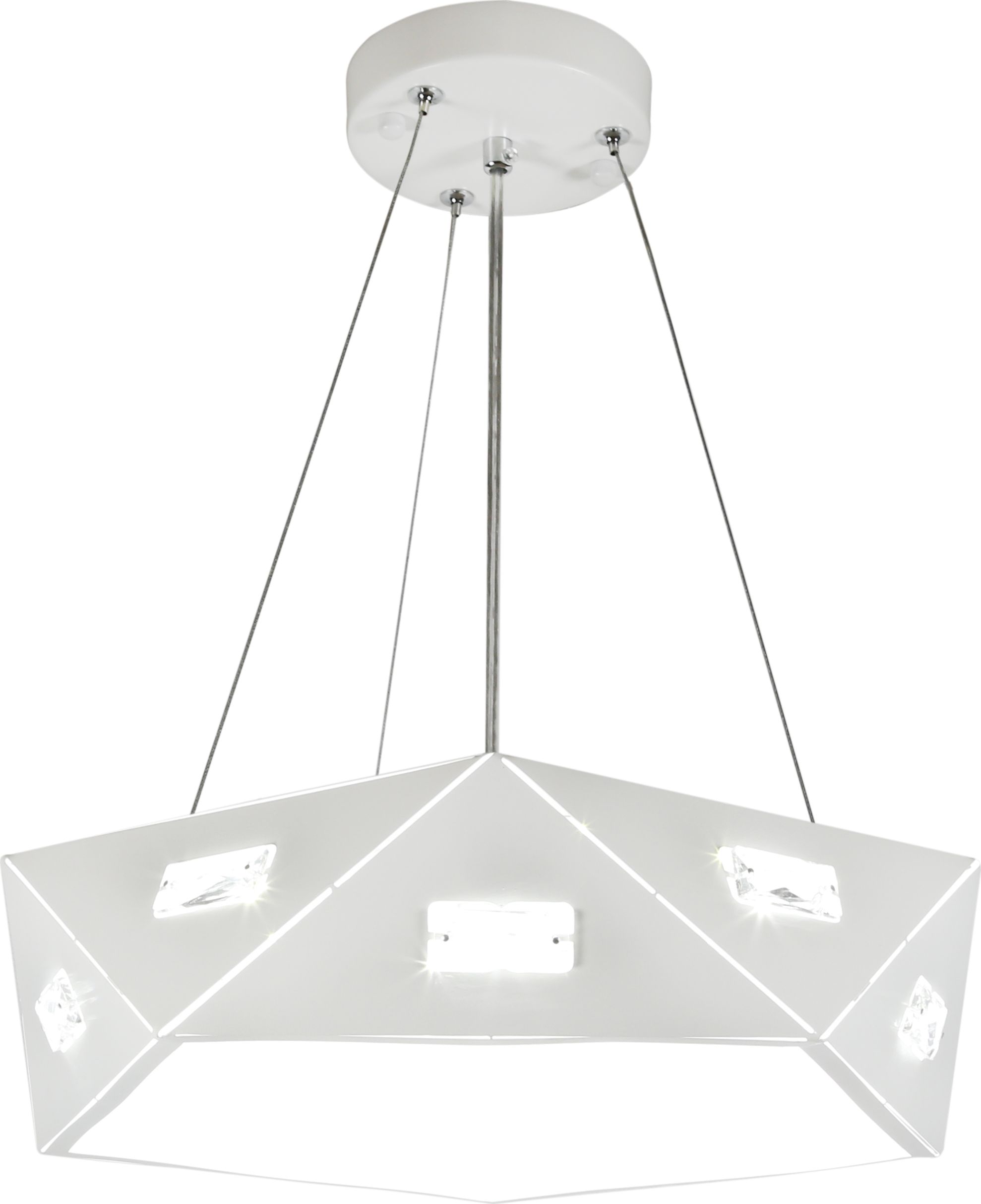 Lampa wisząca Candellux Nemezis nowoczesna biały (31-59147)